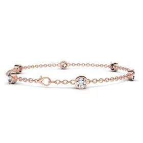 Bubble diamonds rose gold bracelet