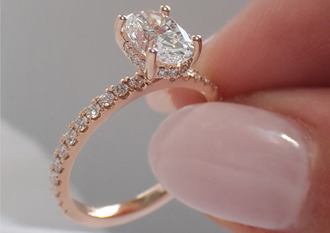 Rose gold engagement ring