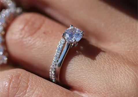 Platinum engagement ring