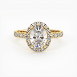 Solitaire Ma Vie taille ovale en or jaune