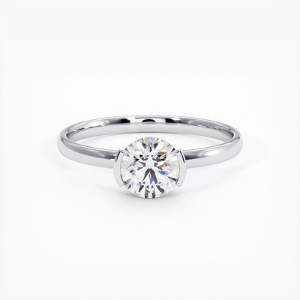Solitaire simple reine diamant rond
