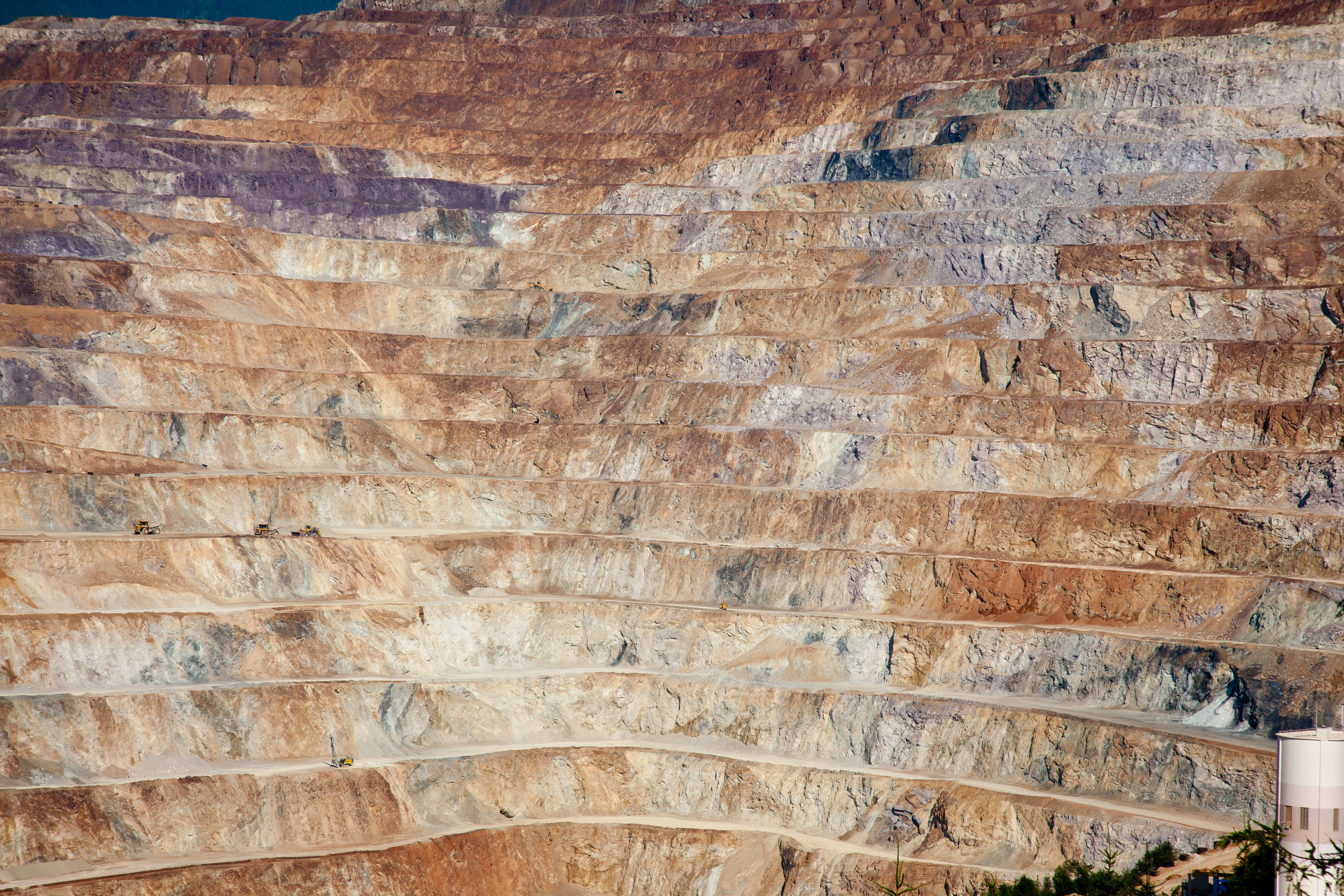 Mine de diamant brut extraction