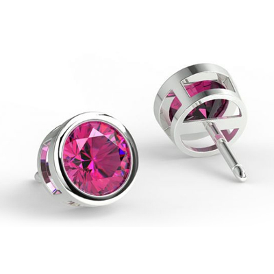 boucles d'oreilles saphir rose ma vie celinni