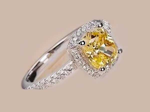 Yellow diamond ring