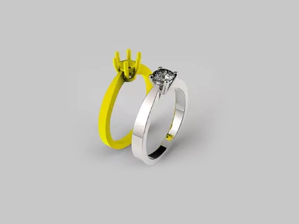 Bague en diamant : prototype  3D