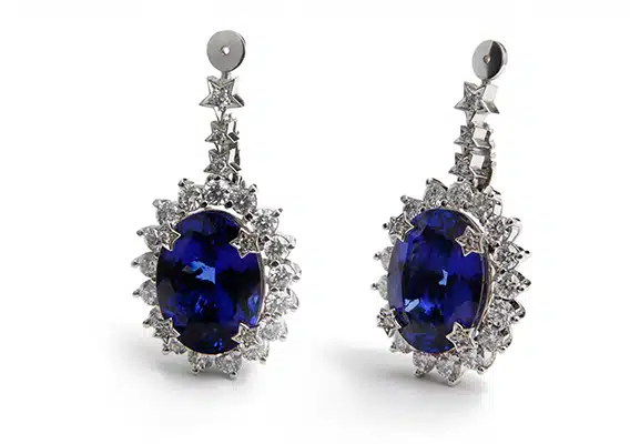 Boucles d'oreille en tanzanite