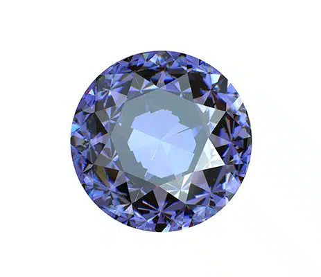 Illustration d'une tanzanite bleue