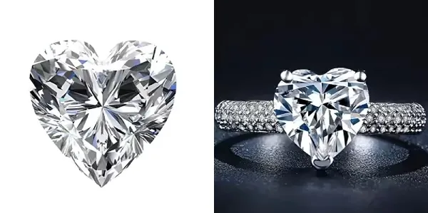Diamant de forme cœur