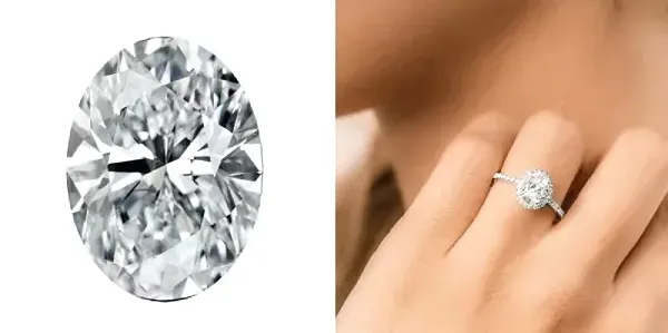 Oval shaped diamond