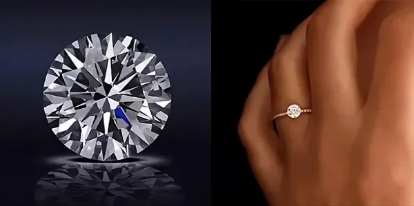 Round brilliant shaped diamond