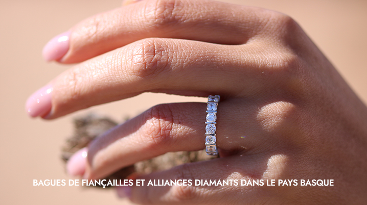 bague fiançailles et alliances diamants Pays Basque