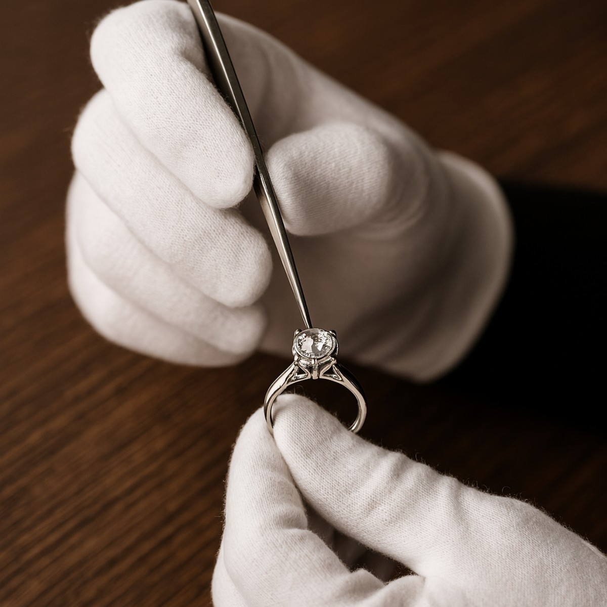 Transformation d’une bague ancienne dans l’atelier Celinni. Grâce à notre service de refonte à Aix-en-Provence, vous pouvez recycler vos anciens bijoux pour créer une bague sur-mesure, mêlant héritage et modernité.