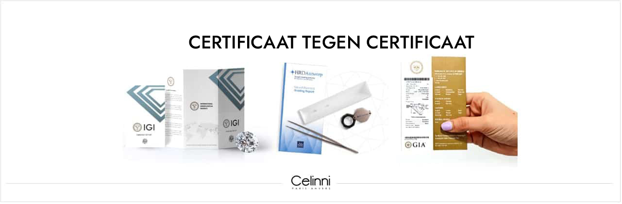 CERTIFICAAT TEGEN CERTIFICAAT verschil in resultaat tussen laboratoria voor diamantcertificaat