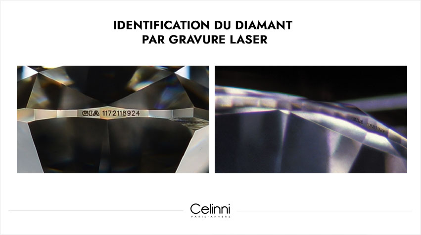 gravure laser d'un diamant