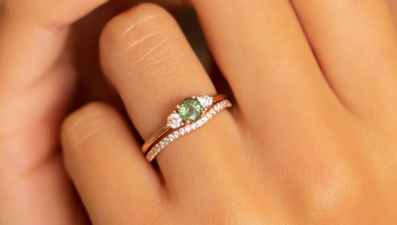 Bague de fian ailles vintage Celinni Diamant