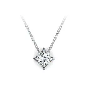 Pendentif diamant laura or blanc