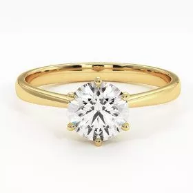 Solitaire diamant celinni 1968 or jaune