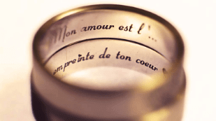 Gravure bague fiancaille hotsell